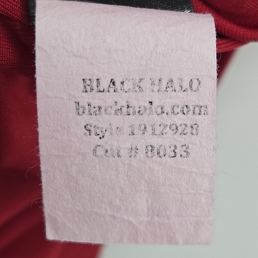 Black Halo Alexa Ruched Sheath Dress with‎ 3/4 Puff Sleeves - Picture 9 of 16